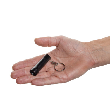 Logo trade promotional gifts picture of: Flash RCS recycled aluminium keychain torch