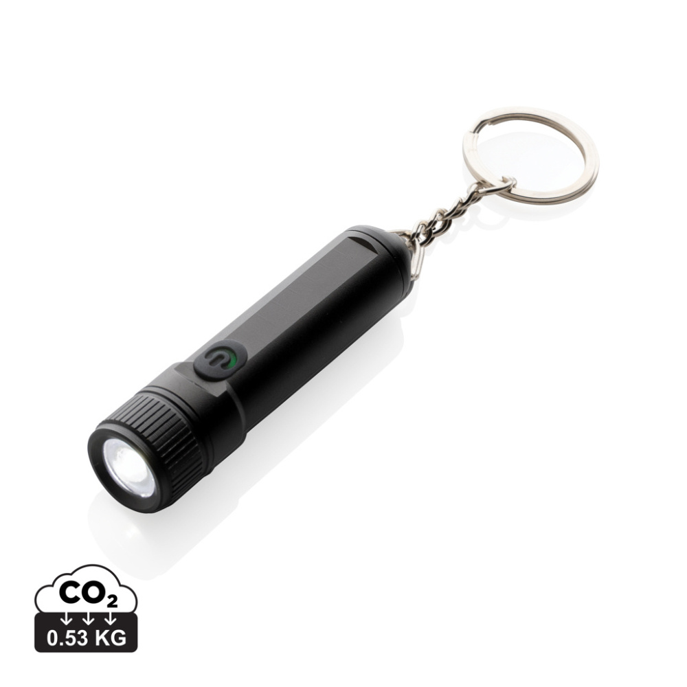 Logo trade promotional products image of: Gear X rechargeable ultra bright keychain torch