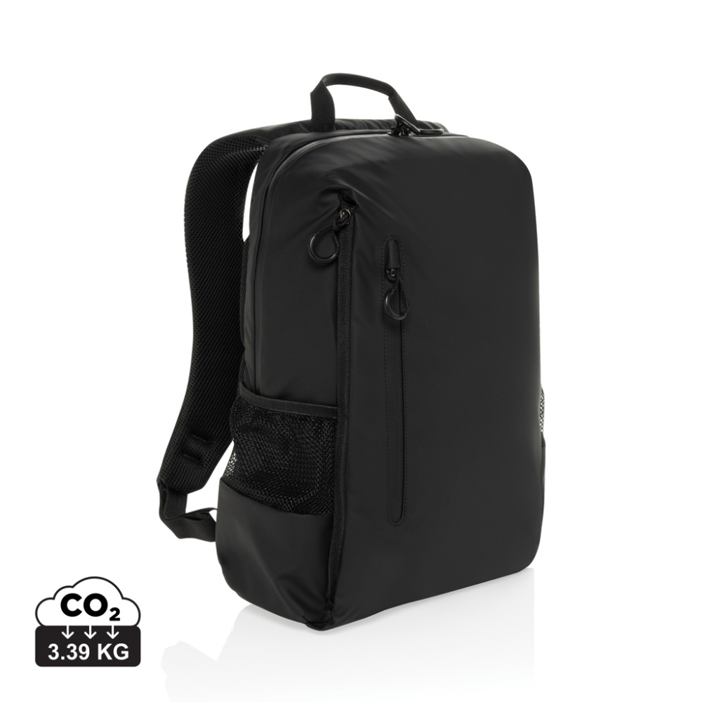 Logotrade corporate gift picture of: Lima Aware™ RPET water resistant 15.6 laptop backpack