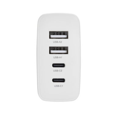 Logo trade promotional items image of: TravelCharge Pro RCS rplastic travel charger with USB C