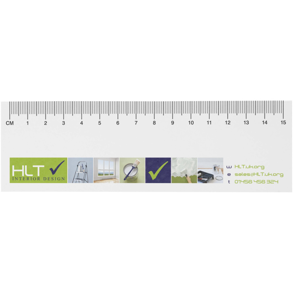 Logo trade advertising product photo of: Sticky-Mate® recycled sticky notes with printed 15 cm ruler