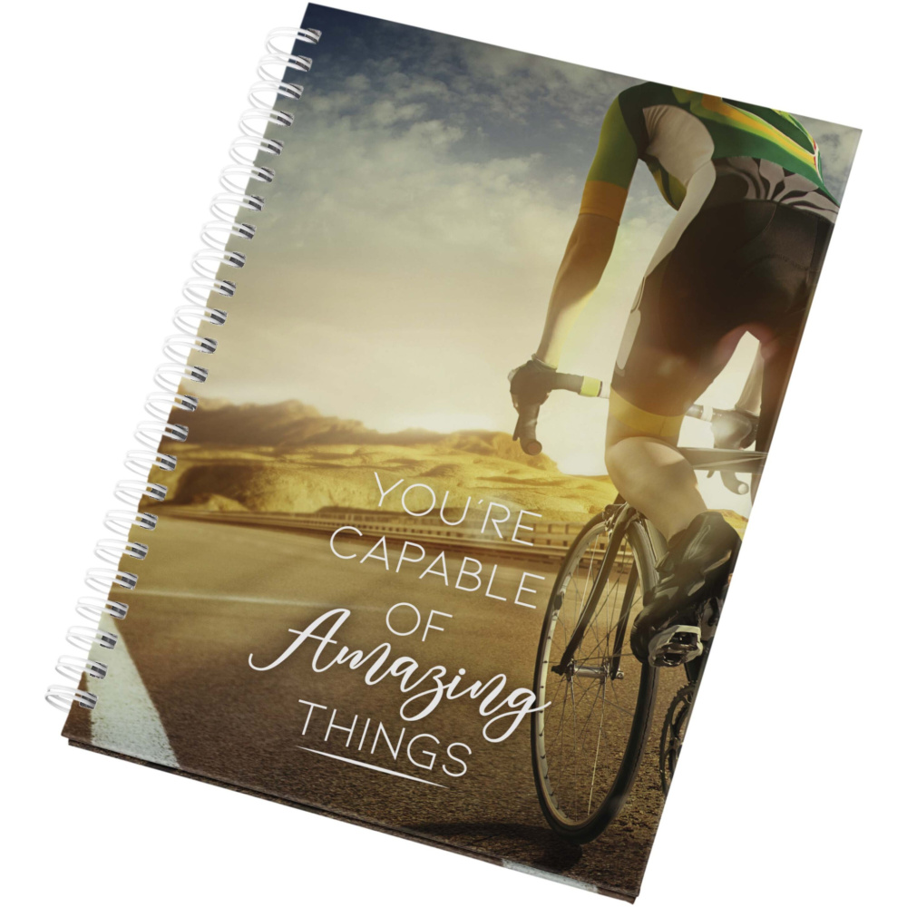 Logo trade promotional gifts picture of: Desk-Mate® A5 hard cover undated diary