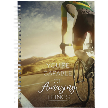 Logo trade promotional products image of: Desk-Mate® A5 hard cover undated diary