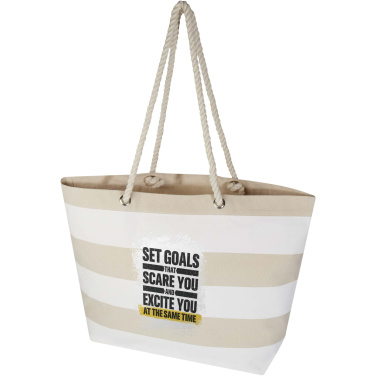 Logo trade promotional item photo of: Florida 270 g/m² GRS recycled beach tote bag 18L