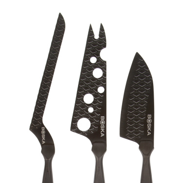 Logotrade promotional giveaway picture of: BOSKA Cheese Knife Set Monaco+ Black