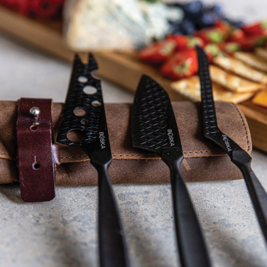 Logotrade promotional item image of: BOSKA Cheese Knife Set Monaco+ Black
