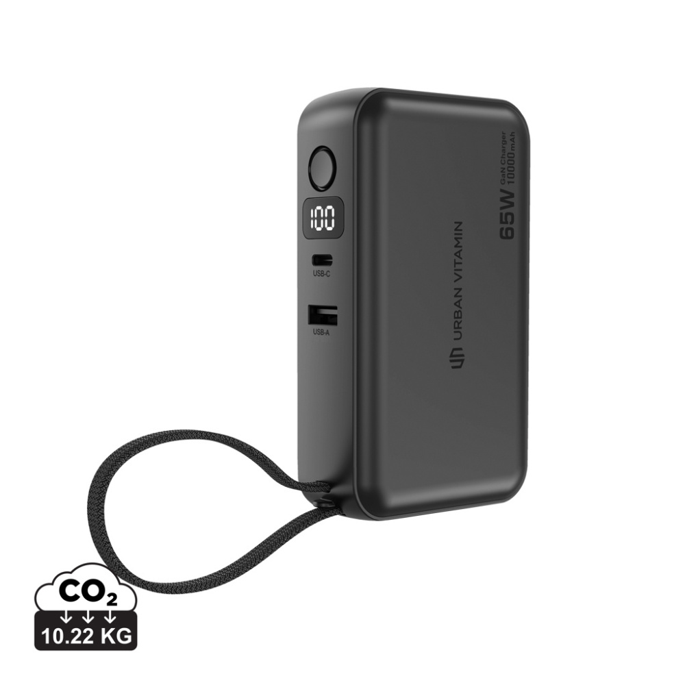 Logotrade promotional merchandise picture of: Urban Vitamin Eureka hybrid GANcharger 10000mah powerbank65W