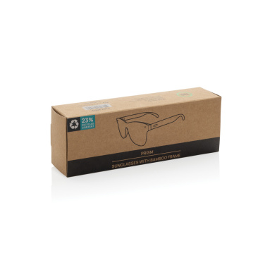 Logo trade promotional gifts image of: Prism RCS recycled plastic sunglasses with bamboo frame