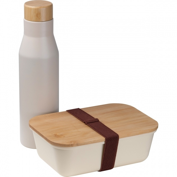 Logo trade promotional items picture of: Set Lunchbox with stainless steel bottle Toronto