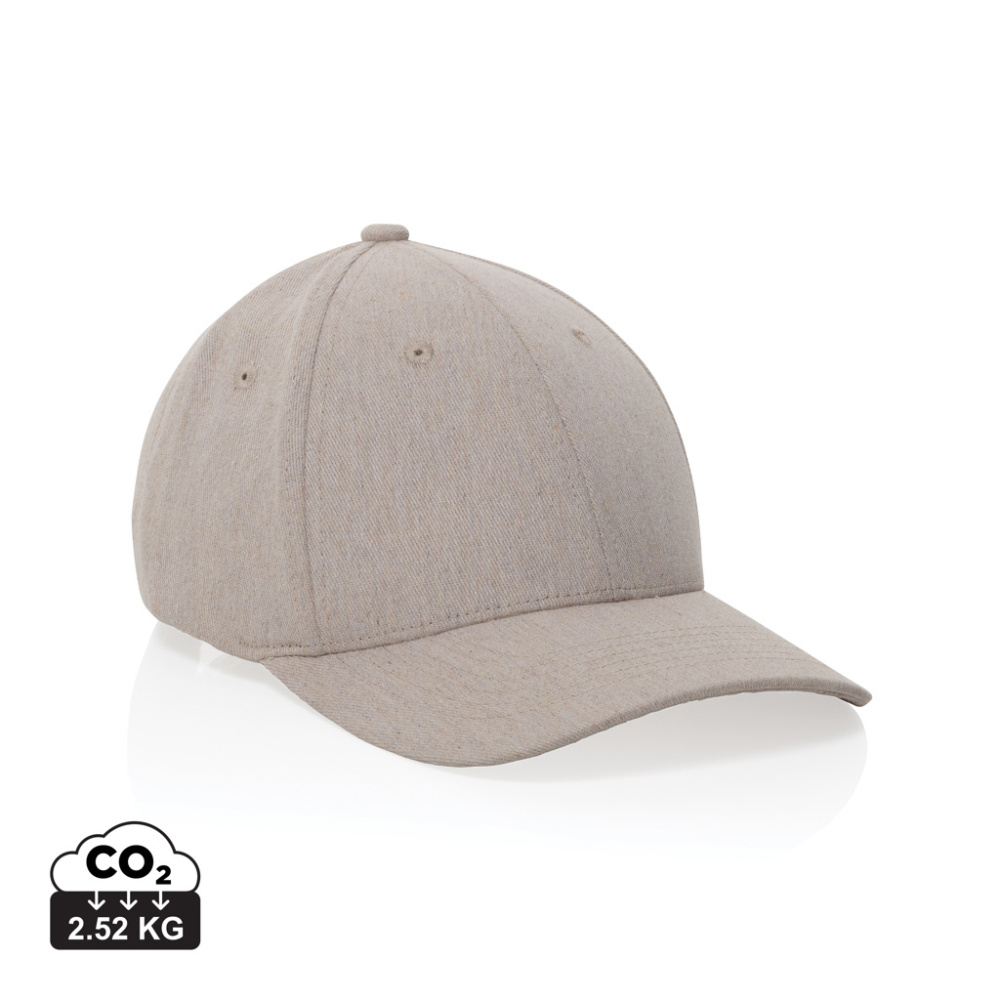 Logo trade promotional gifts picture of: Milo AWARE™ recycled heather 6 panel cap 200gr