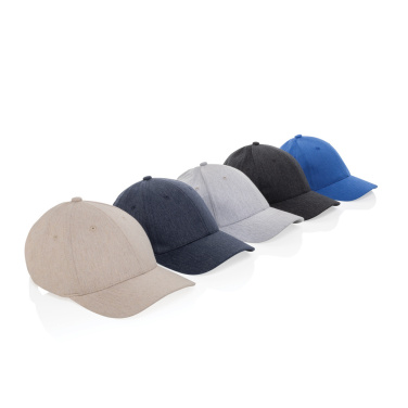 Logo trade business gift photo of: Milo AWARE™ recycled heather 6 panel cap 200gr