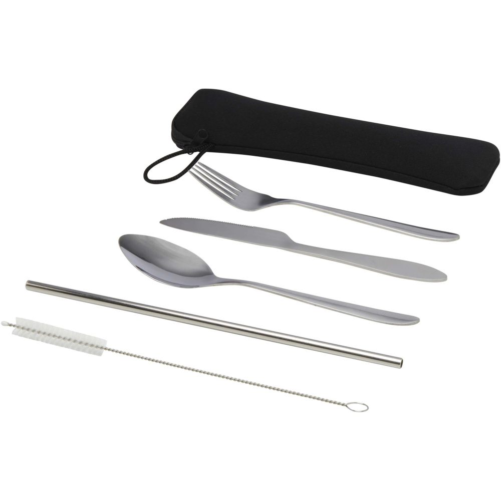 Logo trade promotional merchandise image of: Sheen 5-piece stainless steel cutlery set