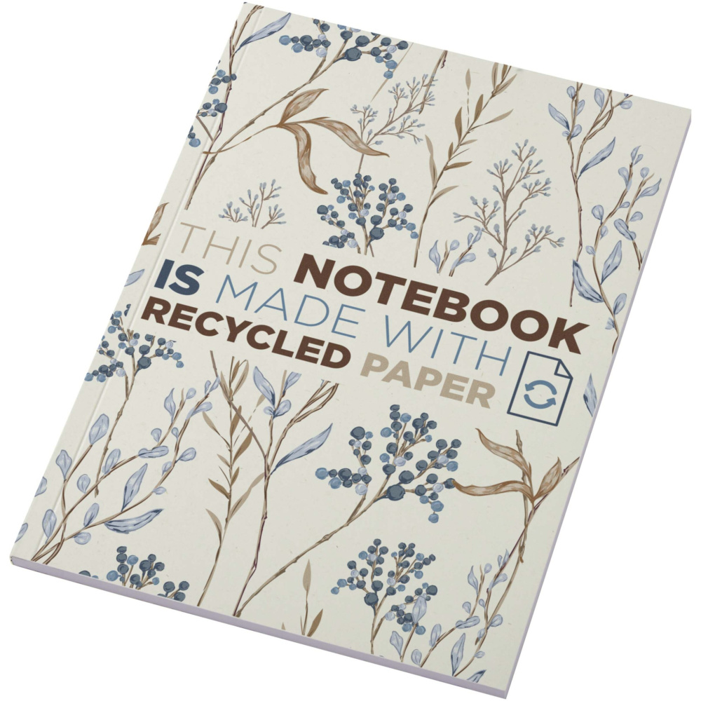 Logo trade promotional gifts picture of: Novella Austen A5 recycled soft cover notebook - 50 sheets
