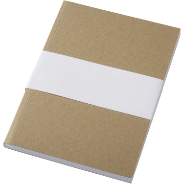 Logo trade promotional item photo of: Novella Austen A5 recycled soft cover kraft notebook - 100 sheets