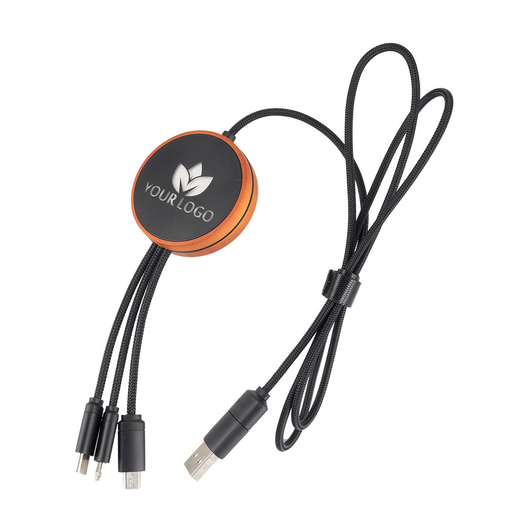 Logotrade promotional gift image of: Big cable 4in1 with illuminated logo - i5w