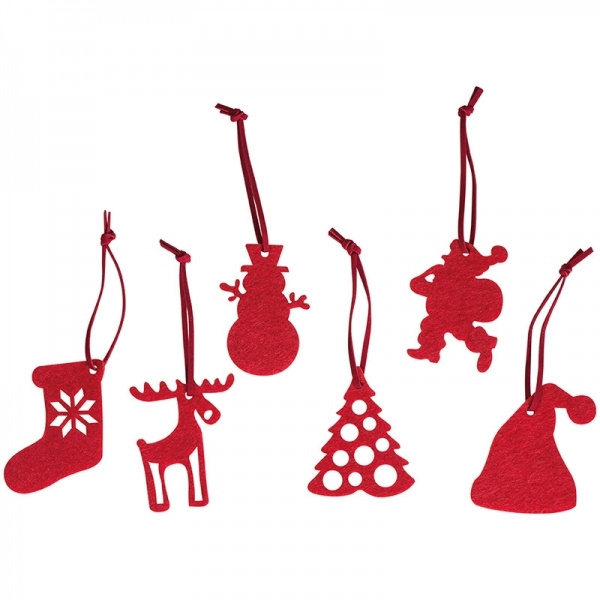 Logo trade promotional items image of: 6-piece Christmas tree decorations FERGUS