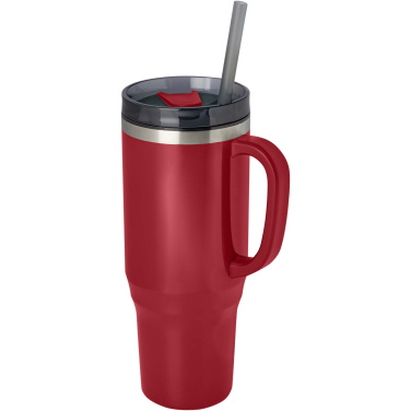 Logo trade promotional merchandise picture of: Melbourne 1200 ml RCS certified insulated tumbler with straw