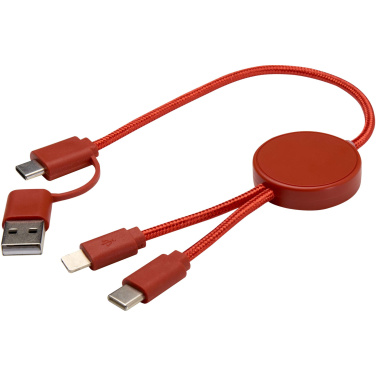 Logotrade corporate gift picture of: Citala 5-in-1 recycled plastic 30 cm data sync and 27W fast charge cable