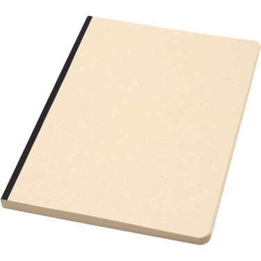 Logo trade corporate gifts image of: Liliana A5 sugarcane and RPET soft cover notebook