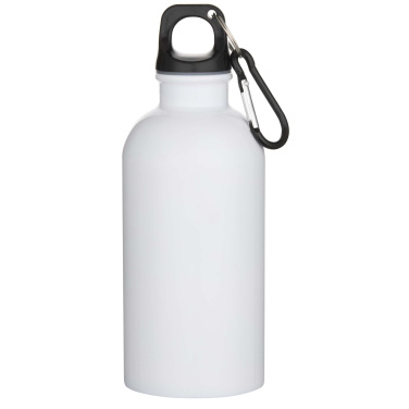 Logo trade corporate gifts picture of: Oregon 400 ml sublimation RCS recycled single wall stainless steel water bottle with carabiner