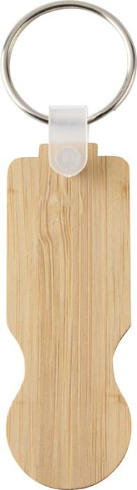 Logotrade promotional giveaway image of: Ronan bamboo trolley keychain