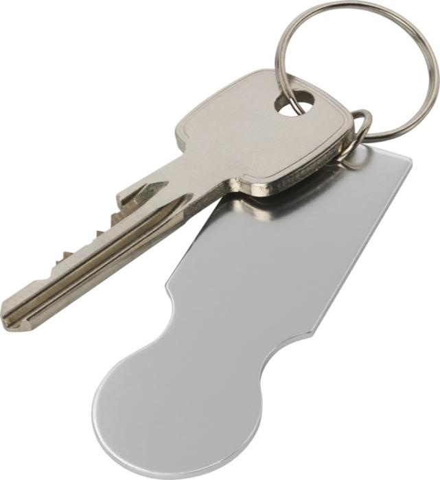 Logotrade promotional gift image of: Rhea shopping cart keyring