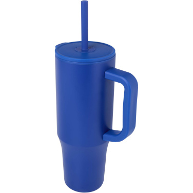 Logo trade promotional merchandise photo of: Brady 900 ml RCS certified insulated tumbler with silicone straw
