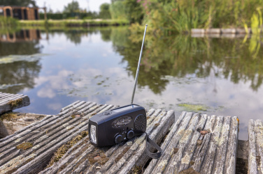 Logo trade promotional merchandise image of: RescueWave RCS recycled plastic emergency radio