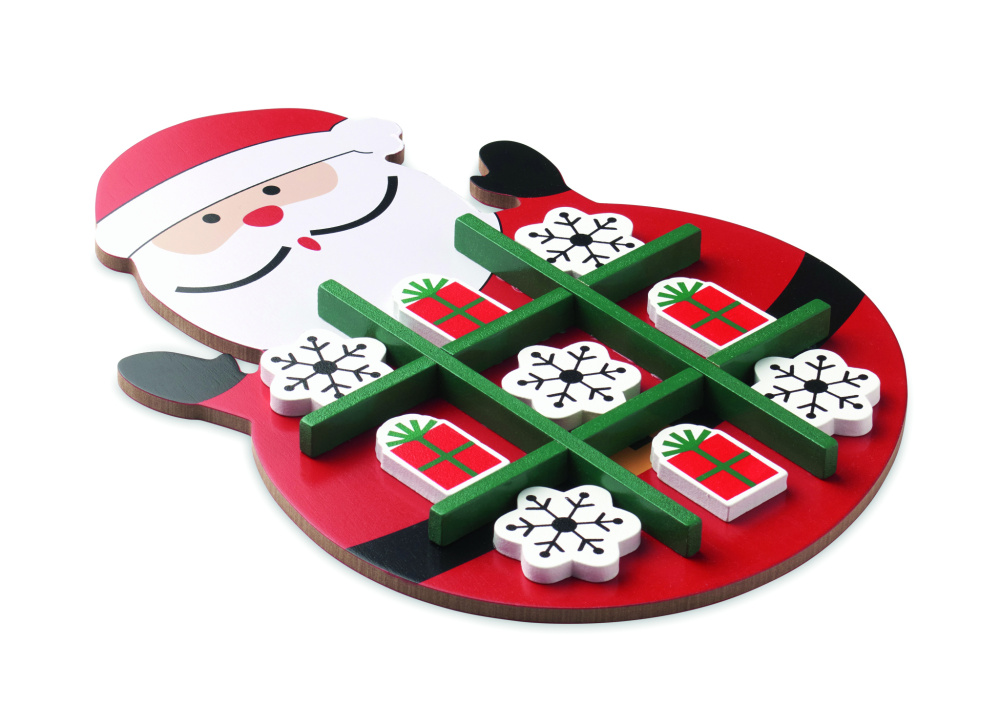 Logo trade corporate gifts picture of: Christmas wooden tic tac toe