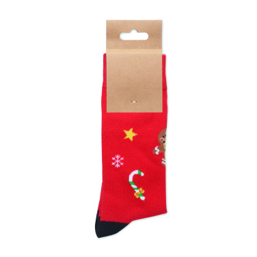 Logo trade promotional giveaway photo of: Pair of Christmas socks M