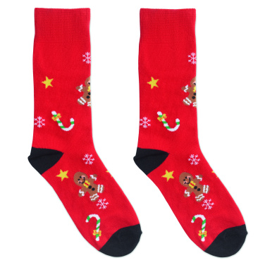 Logo trade corporate gift photo of: Pair of Christmas socks L