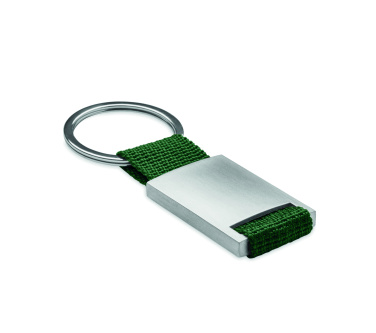 Logo trade promotional giveaways picture of: Metal rectangular key ring Espoo
