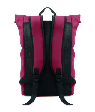 Logo trade promotional gift photo of: Laptop 15" roll top PU backpack