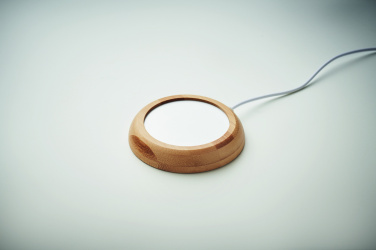 Logo trade promotional merchandise picture of: Bamboo mug warmer with USB