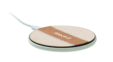 Logotrade promotional gift image of: Cork wireless charger 15W