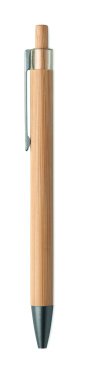 Logo trade advertising products picture of: Push button bamboo pen