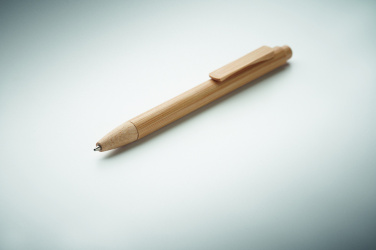Logo trade promotional merchandise image of: Bamboo automatic ball pen