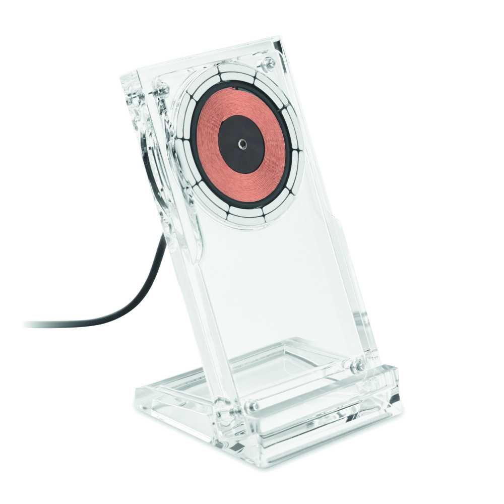 Logo trade promotional products picture of: Acrylic wireless charger 15W