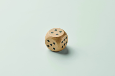 Logo trade promotional item photo of: Schima wooden dice 3cm dia
