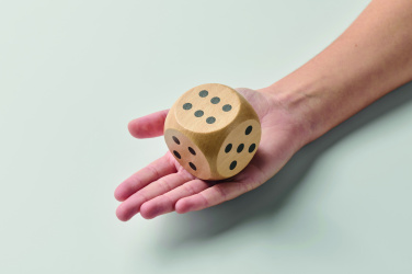 Logo trade promotional merchandise picture of: Schima wooden dice 5cm dia