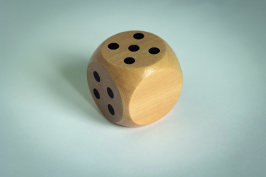 Logo trade promotional items picture of: Schima wooden dice 5cm dia