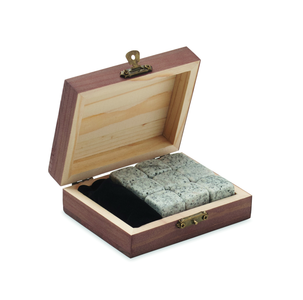 Logo trade promotional giveaways picture of: 9 stone ice cube set in box