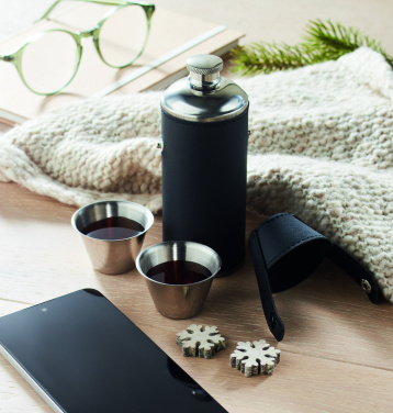 Logotrade corporate gift image of: Hip flask with shot cups