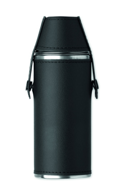 Logo trade promotional gifts image of: Hip flask with shot cups