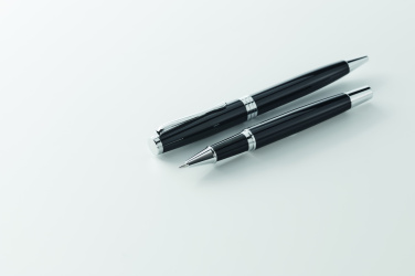 Logo trade business gifts image of: Ball pen and roller set