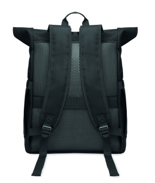 Logotrade advertising products photo of: Rolltop laptop rucksack 600D