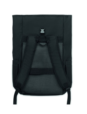 Logotrade promotional giveaway image of: Rolltop laptop rucksack 600D