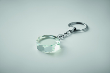 Logo trade promotional product photo of: Glass round award key ring