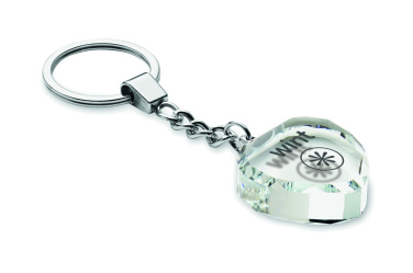 Logo trade promotional products picture of: Glass heart award key ring