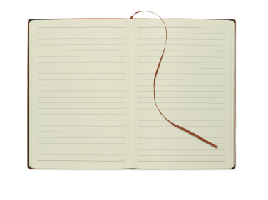 Logo trade promotional giveaways picture of: A5 notebook in smokey PU